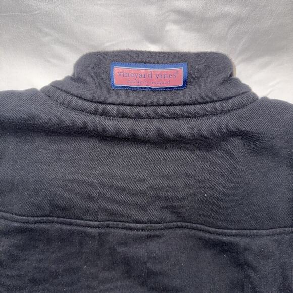 Vineyard Vines Mens Quarter Zip Sweater Size XXL Black Long Sleeve Cotton - Picture 9 of 9